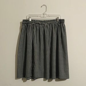 AX Paris Curve Elastic-Waist Gingham Skirt